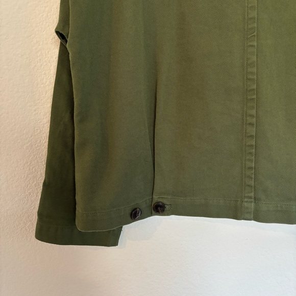 Madewell Drapey Pomeray Chore Jacket Green Military - Picture 6 of 7